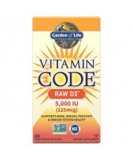 Vitamín D3 - RAW Vitamin Code - 5000IU - 60 kapslí